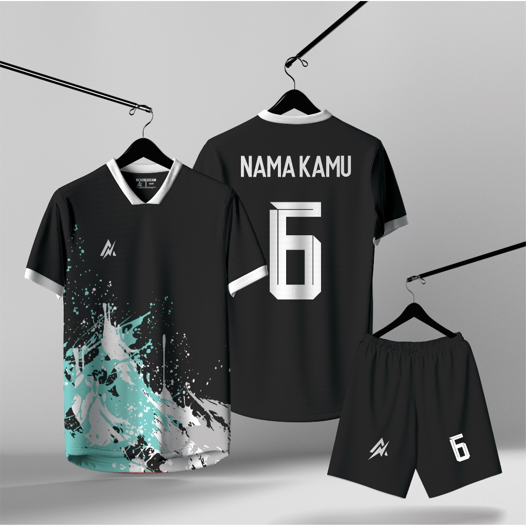 JERSE OLAHRAGA DEWASA FUTSAL DAN BADMINTON SET JERSEY BAHAN DRYFIT MILANO