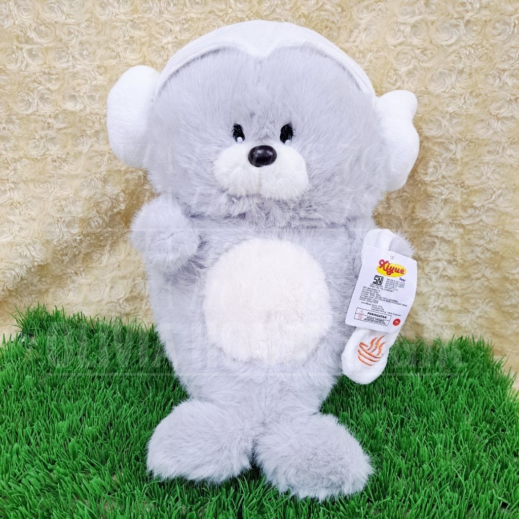 Boneka Seal Abu Sauna Boneka Anjing Laut Handuk Sauna Boneka Seal Cempol