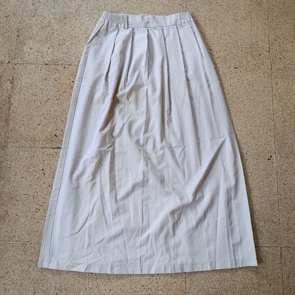 preloved rok panjang putih merk mampank / PE 357