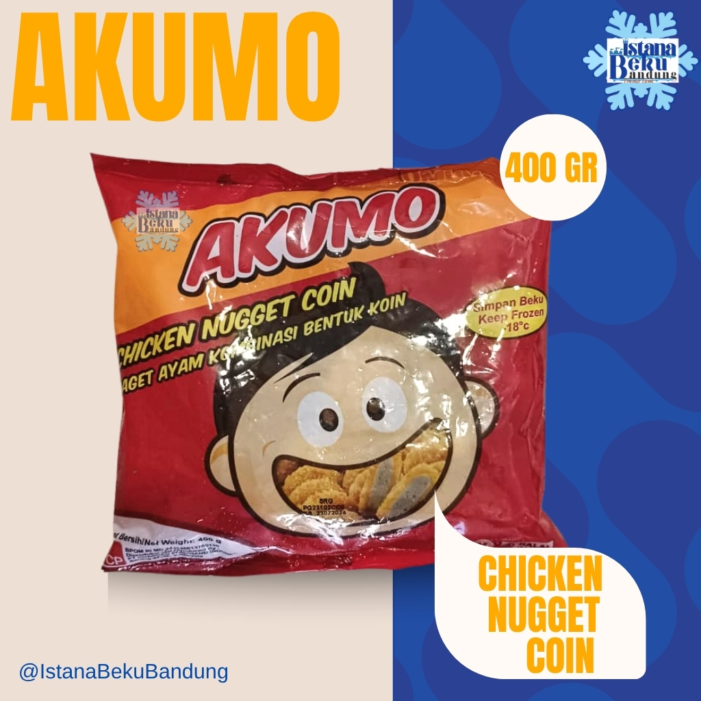 Akumo Chicken Nugget Coin / Naget Ayam bentuk Coin 400gr
