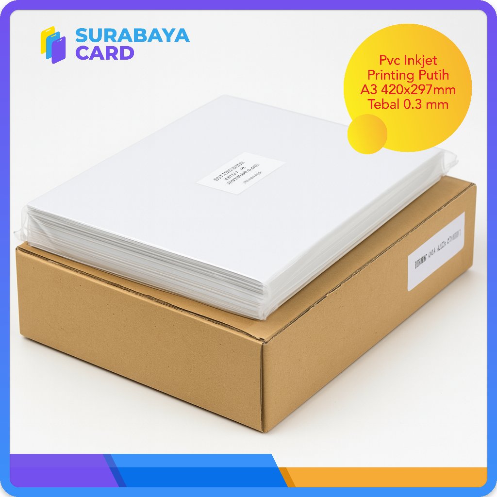 

Bahan Idcard PVC Laser Digital Printing Sheets ukuran A3 0.2mm - 0.3mm