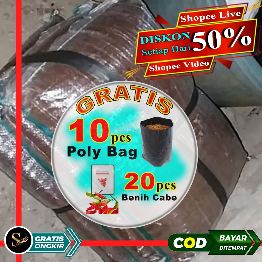 1 Karung Cocopeat Media Tanam Semai Benih Wajib Cuci Kemasan 5kg Media Tanam Kokopit Serabut Kelapa 