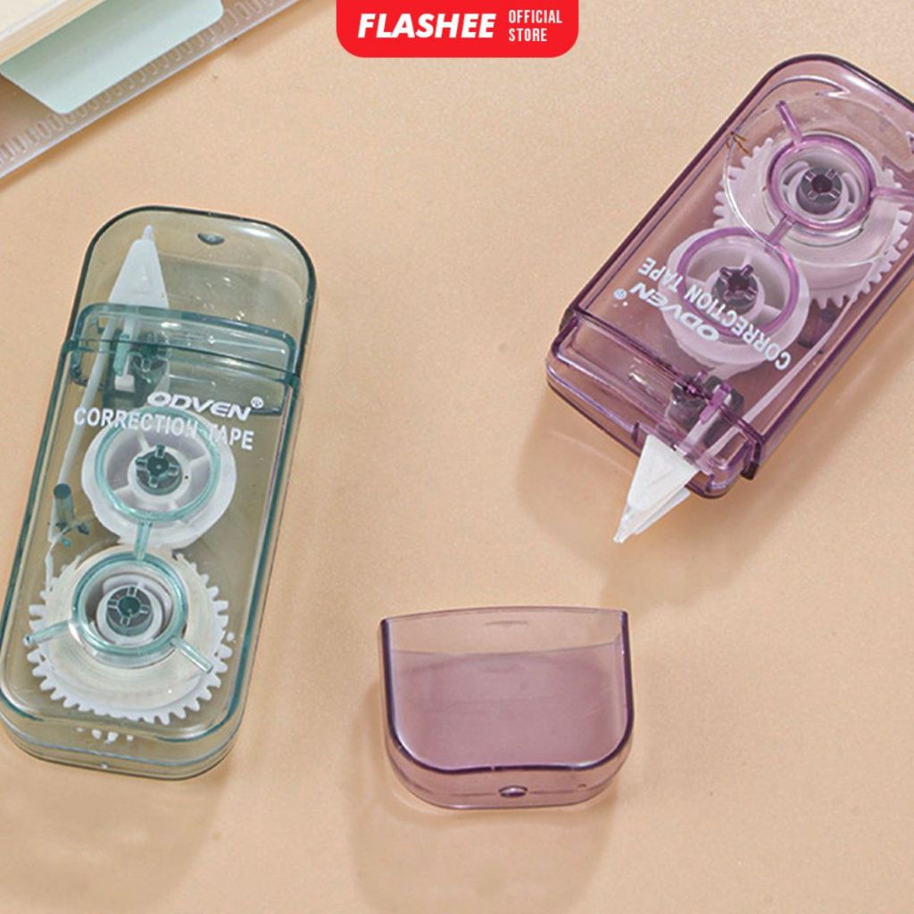 

Flashee Correction Tape Mini Transparan Tipe X Smooky Color Penghapus Pulpen Roll Kertas