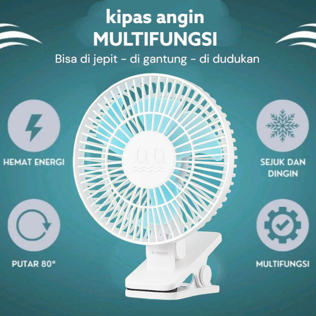 Kipas Angin Multifungsi Jepit Gantung Dudukan Meja Kipas Multifungsi 3 Posisi Kipas Angin Listrik Ki