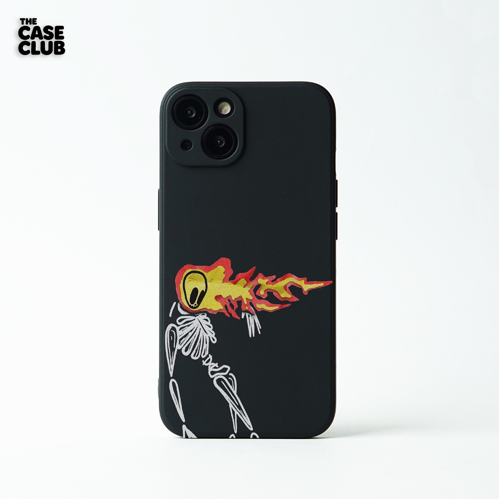 Softcase iPhone, The Case Club - Tengkorak Api