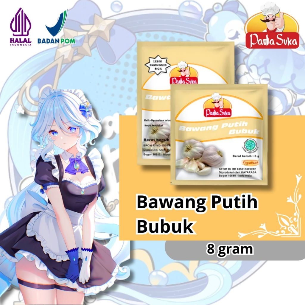 

Padasuka Bawang Putih Bubuk Sachet 8gr | Renceng, Pack, Dus