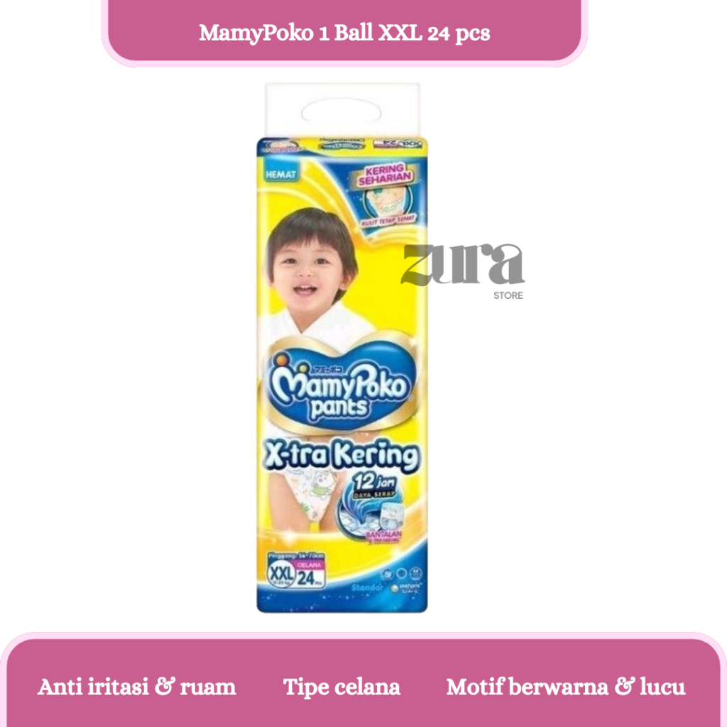 Pampers Mamypoko Pants XXL24 Ball Diapers Mamy Poko XXL isi 24 pcs