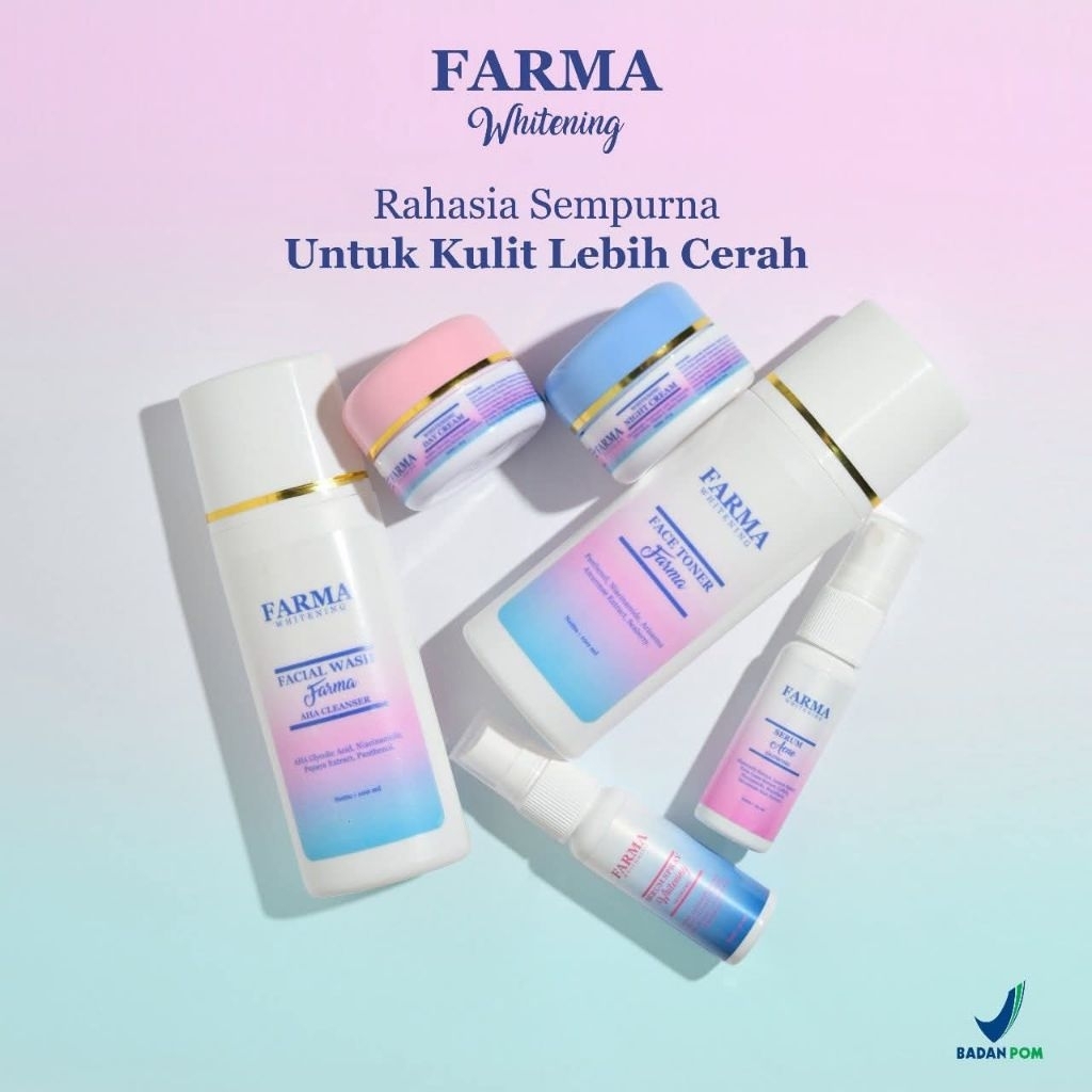 paket farma whitening wdc isi 4 bpom mencerahkan dan mengglowingkan