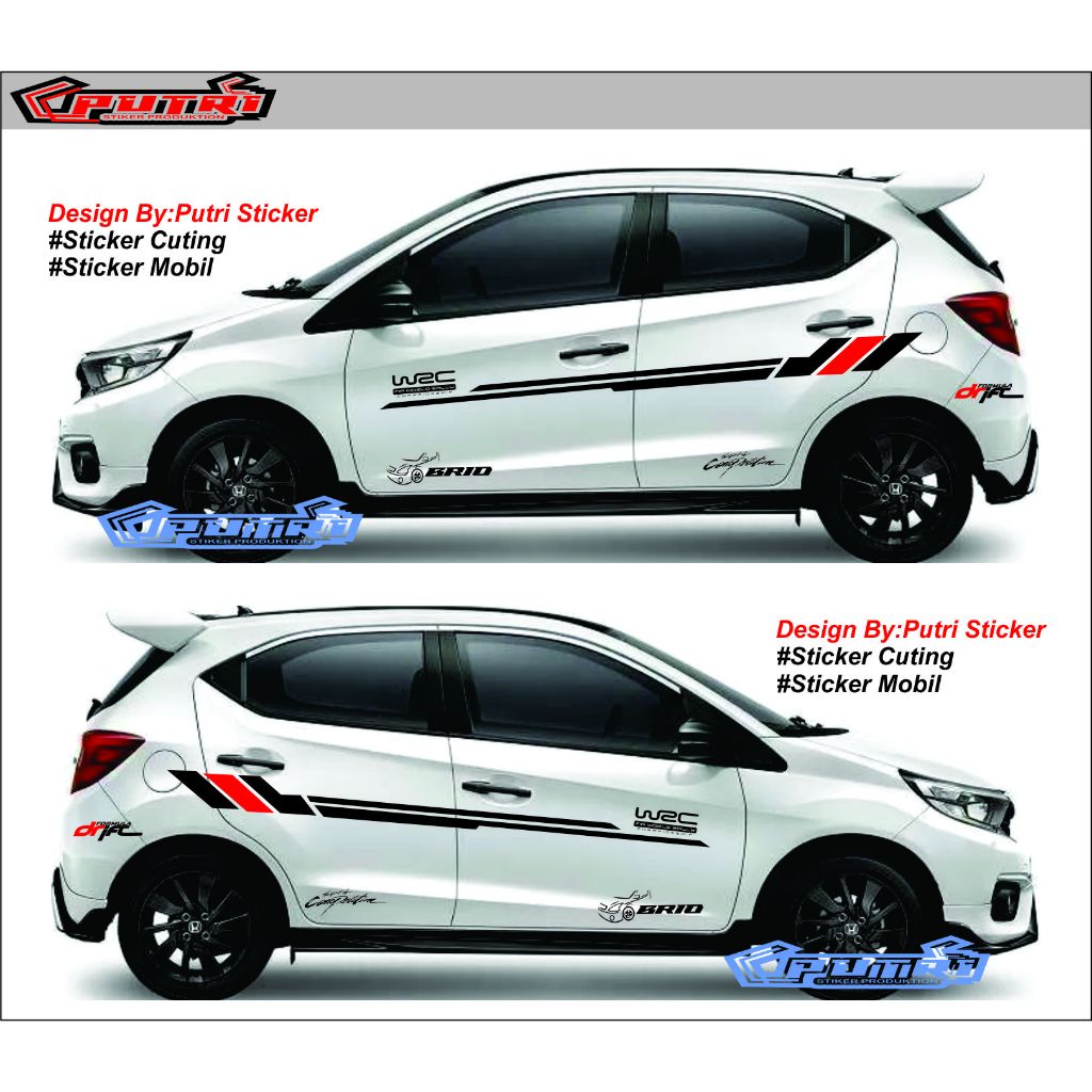 [PROMO] Sticker Honda Brio Aksesoris Honda Brio Sticker Pintu Samping Honda Brio
