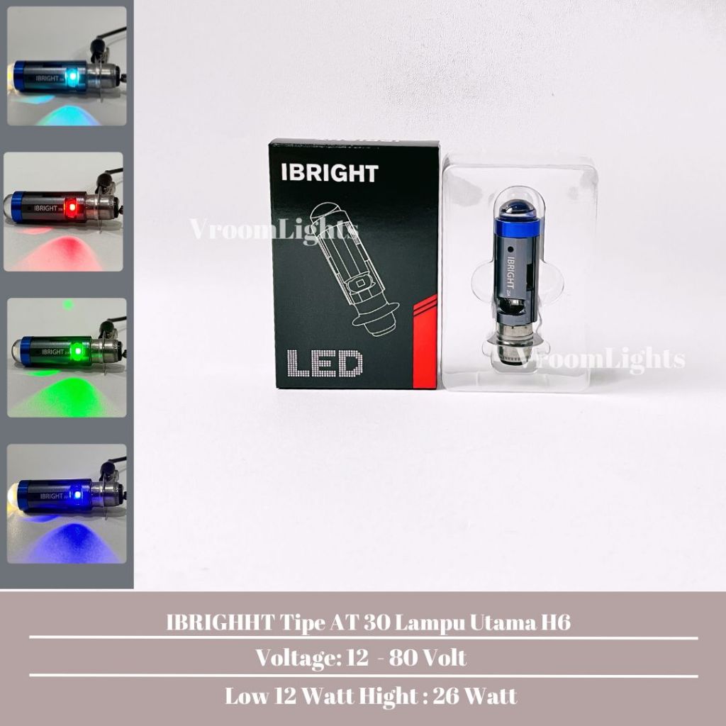 IBRIGHT Tipe  AT 30 - Lampu Utama H6