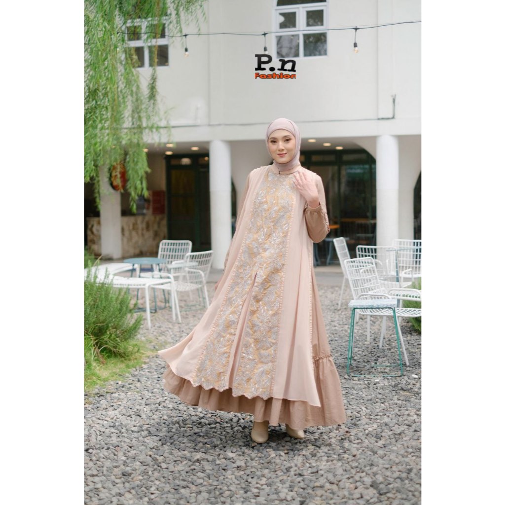 Dress wanita, fashion muslim, dress wanita, hijab dress, muslim wanita, dress busui, gamis linggam, 