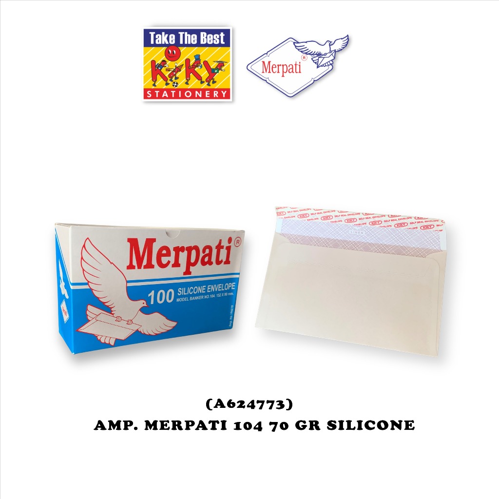 

Amplop Merpati No. 104 - 70 GRAM Silicone (Perekat) - 100 Amplop