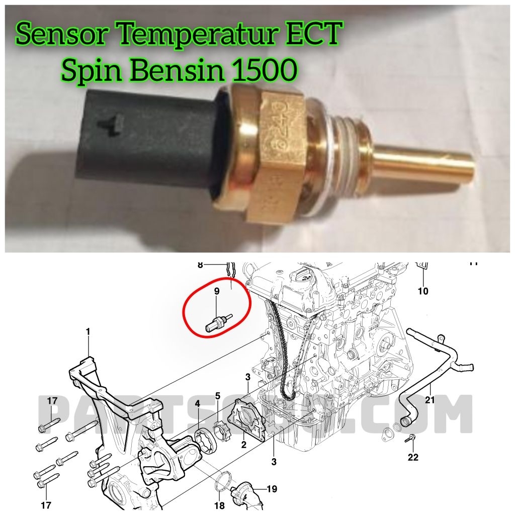 Sensor ECT Temperatur Chevrolet Spin 1500 Original