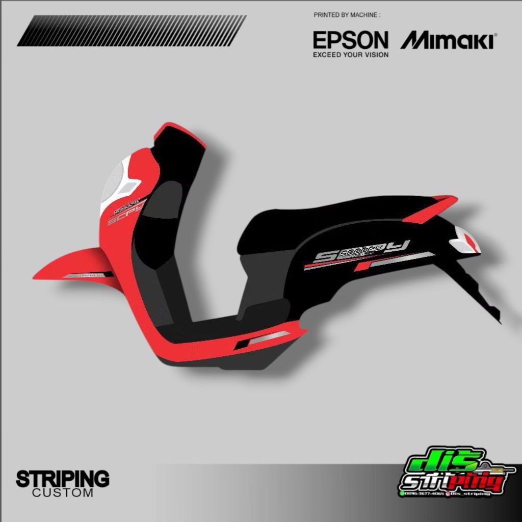 Sticker Transparan Scoopy New 2018 2019 2020 Motif Vietnam Striping Transparan Scoopy New 2018 2019 