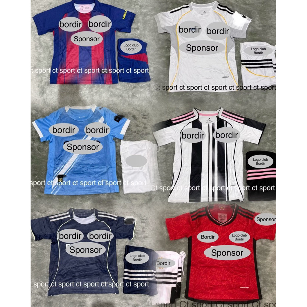 Setelan Baju Jersey Sepak Bola Anak Kids Grade Ori GO Import sport