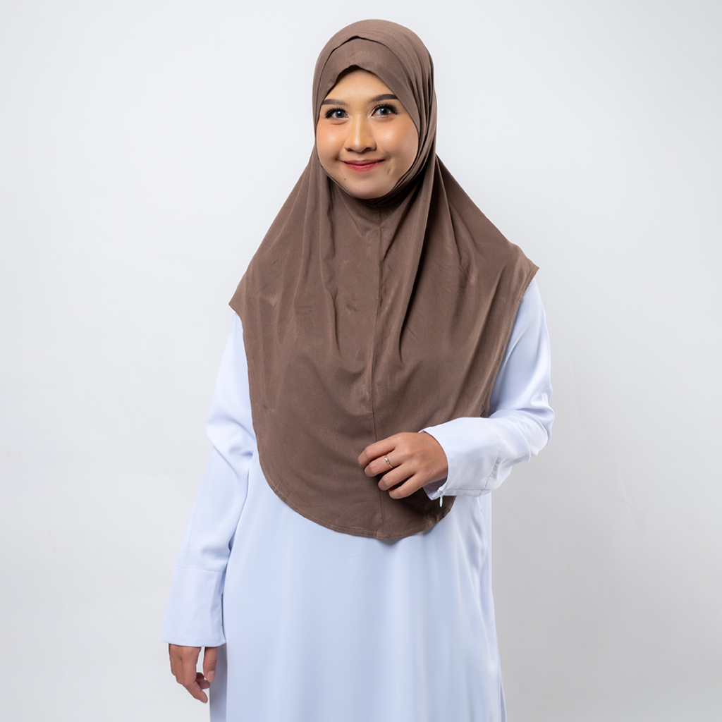 Mladies Hijab Instan Latte Bahan Katun Premium