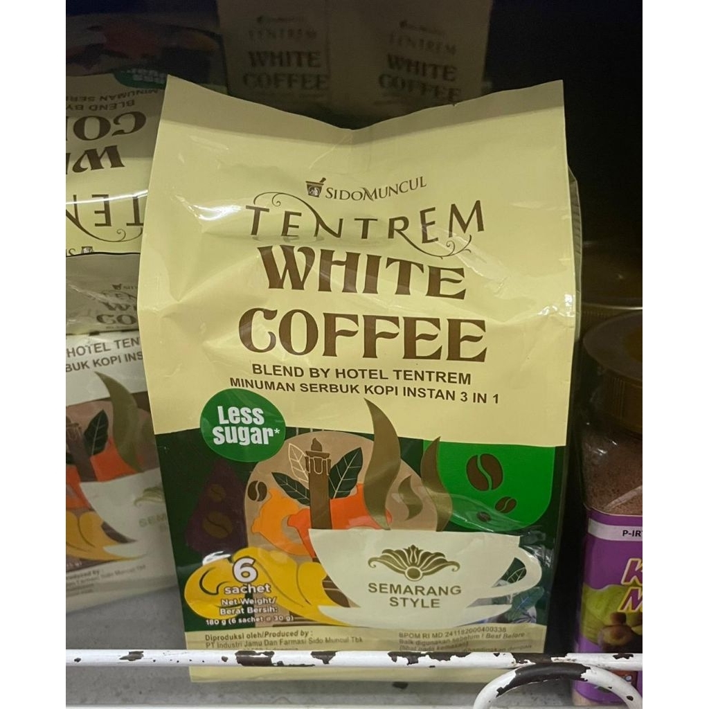 

Tentrem white coffee minuman serbuk kopi instan