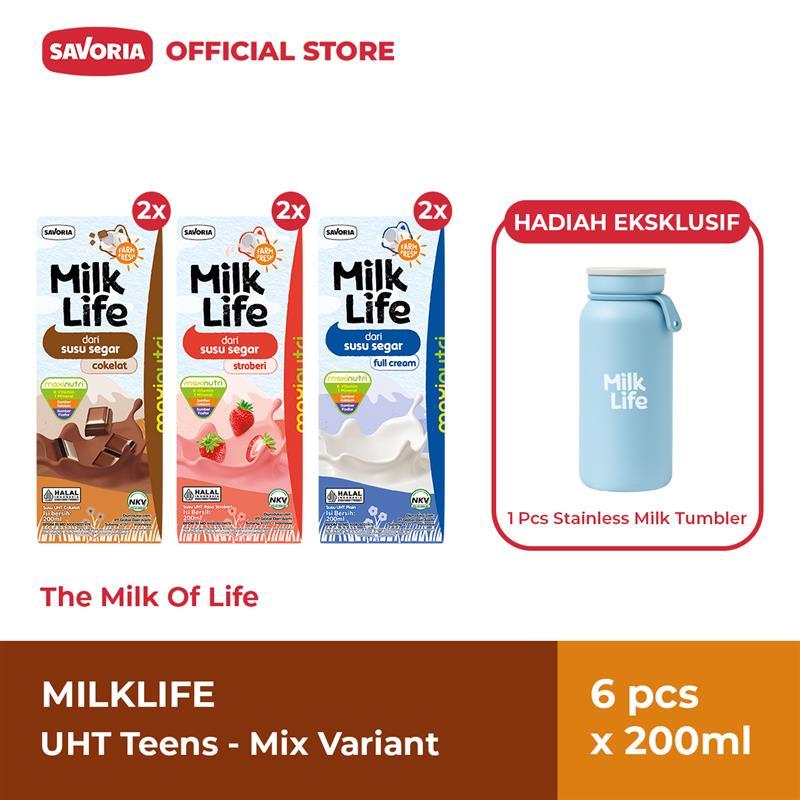 

MilkLife UHT Teens Mix Variant 6 Pcs x 200ml + Milk Tumbler