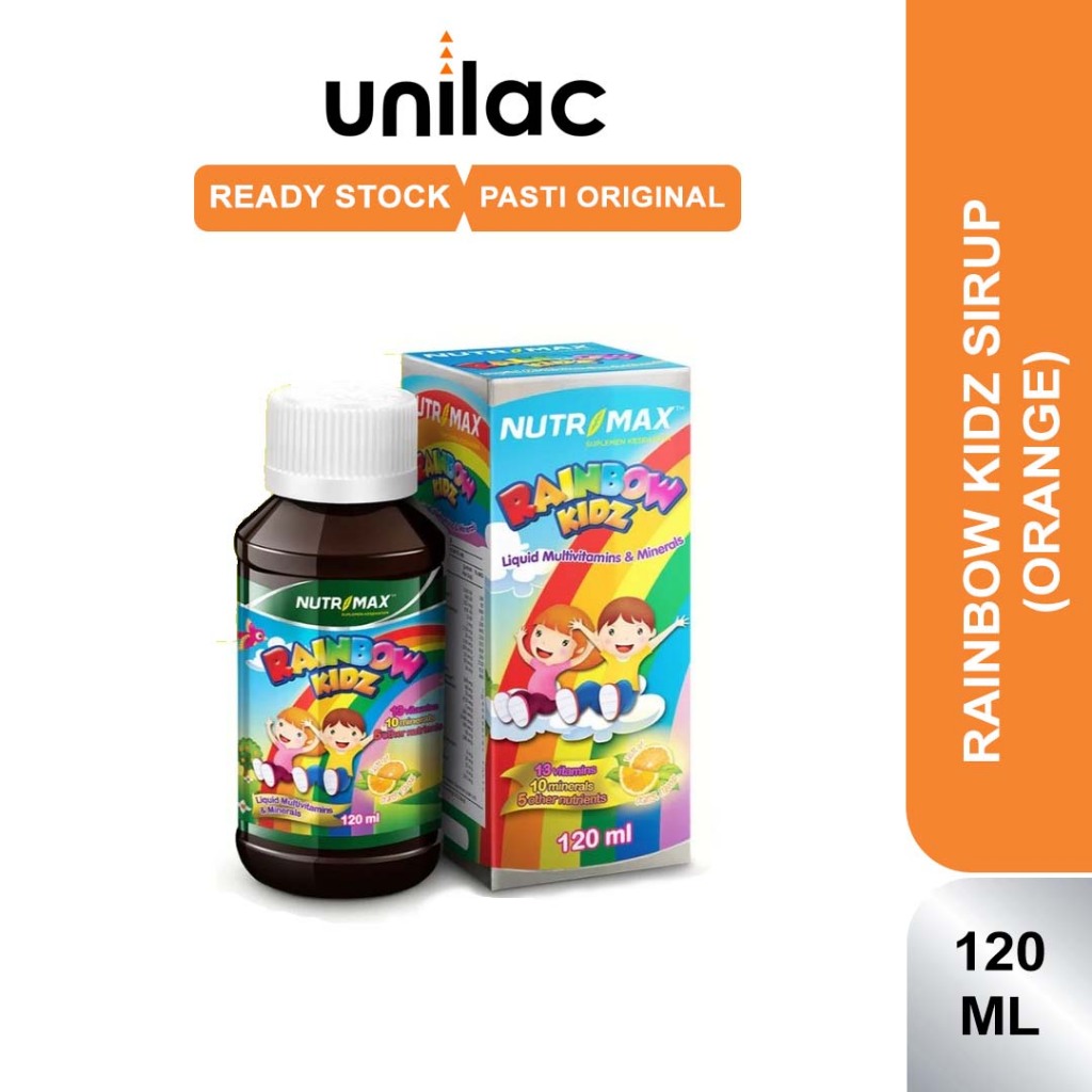 (120ml) Nutrimax Rainbow Kidz Sirup | Vitamin Kalsium untuk Tulang & Gigi Anak