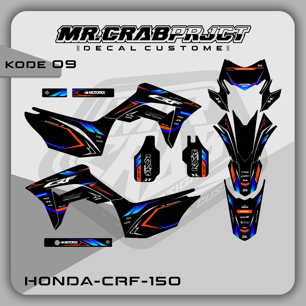 09 DECAL STICKER CRF - DECAL CRF PREMIUM FULL BODY CUSTOM