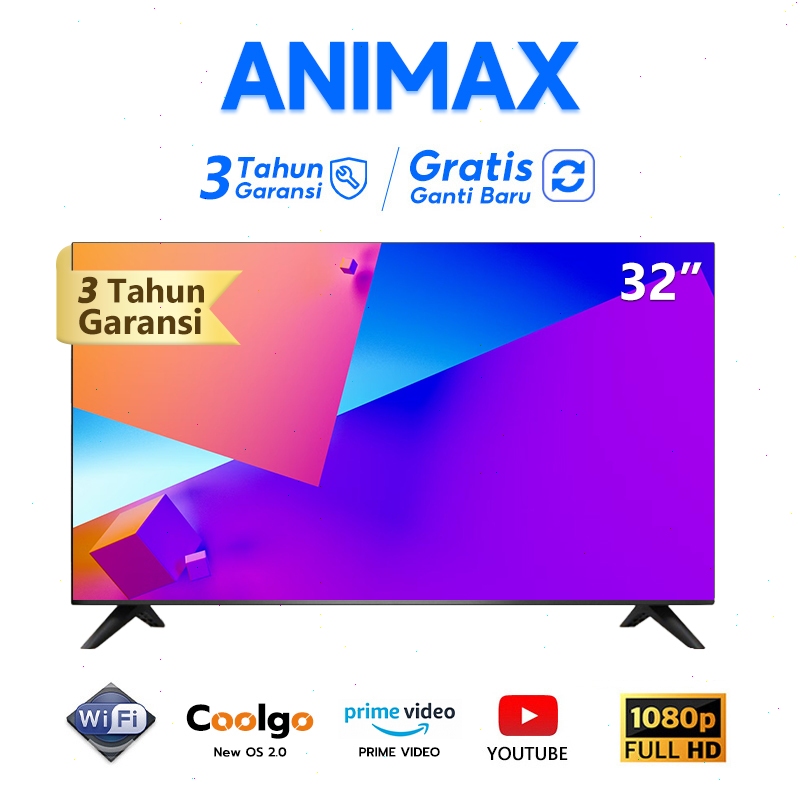 Aanimax Smart TV 32 inch Digital TV LED 32 Inch Smart TV LED FHD Tei LED FHD Youtube-WIFI-WEB