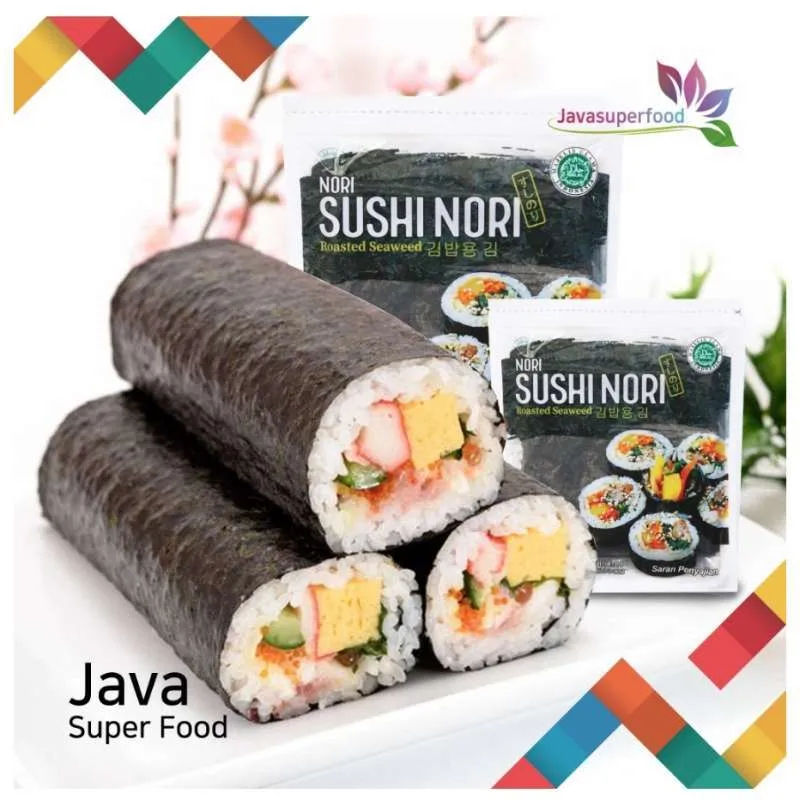 

JAVA SUPER FOOD Sushi Nori 10 Lembar Rumput Laut Lembaran Sushi Halal Berkualitas