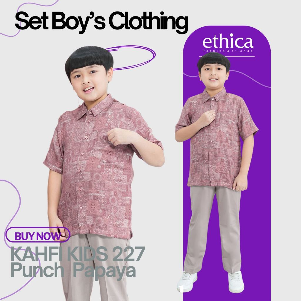 BAJU STELAN KOKO ANAK ETHICA KAHFI KIDS 227 PUNCH PAPAYA