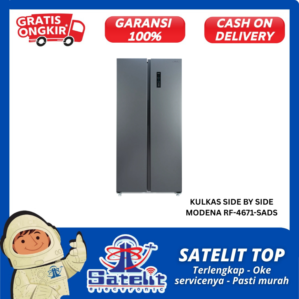 KULKAS SIDE BY SIDE MODENA RF-4671-SADS