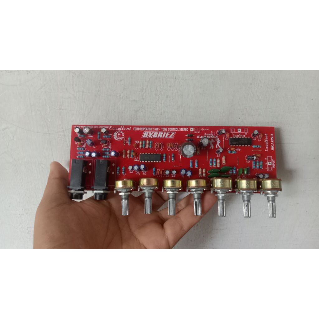 KIT TONE CONTROL STEREO PLUS ECHO REVEB 2MIC 7 POTENSIO TYPE SKJ.053 #2#