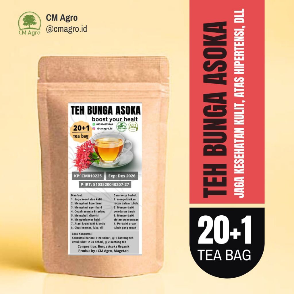 

Teh Herbal Bunga Asoka Organik | Cerahkan Kulit, Obat Hipertensi, Desentri dll