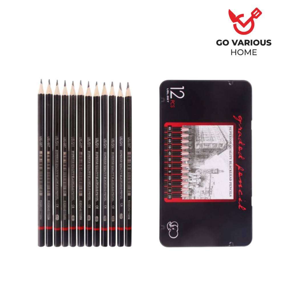 

Pensil Gambar Sketsa Set Lengkap 2H H F B HB 2B 3B 4B 5B 6B 7B 8B Charcoal Pencils Set Perlengkapan Lukis 12 pcs