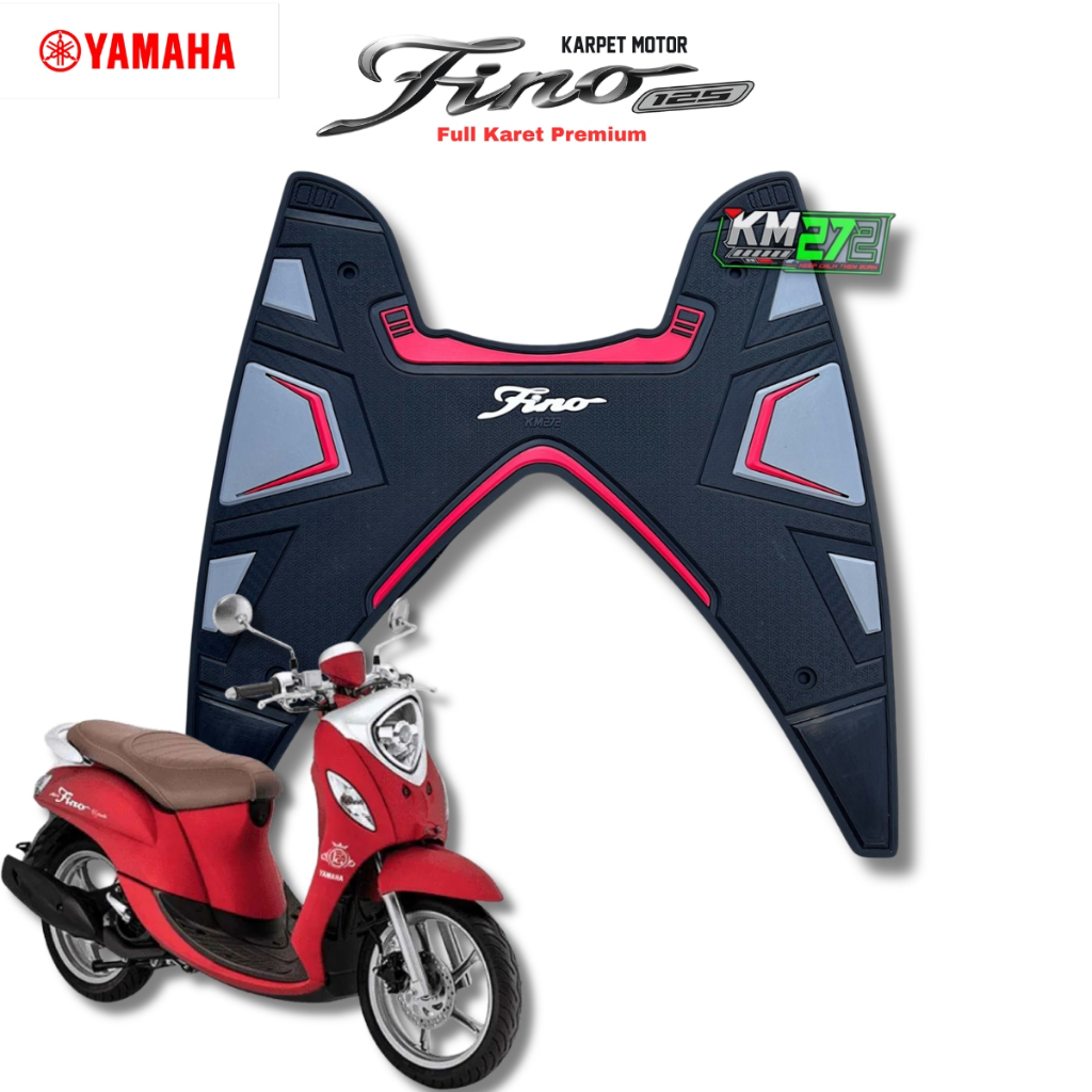 KM272 Alas Kaki Motor Fino 125 Berbahan Full karet Premium | Aksesoris Motor fino 125 Mudah Dipasang