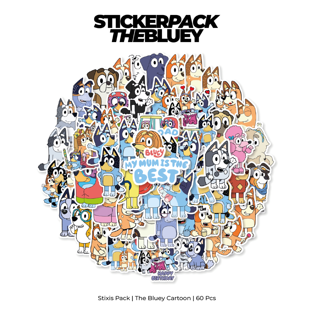 

[READY] STICKER PACK | THEBLUEY CART | 60 PCS | KISSCUT | WATERPROFF | STIXIS.MARKET