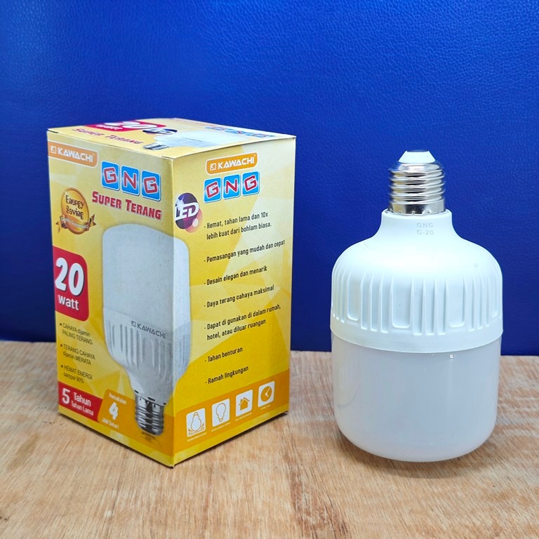LAMPU 20 WATT GNG merk random led jumbo besar terang kapsul 20w