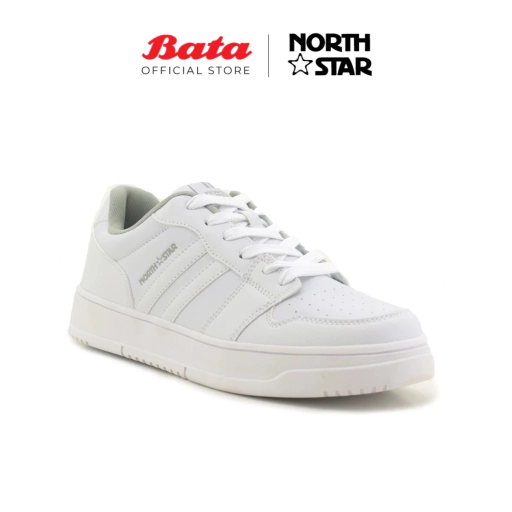 SEPATU BATA SEPATU SNEKERS BATA NORTH STAR sepatu sneaker pria  FULL WHITE original SEPATU BATA SEPA