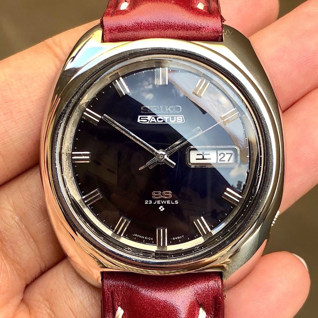 Seiko 5 Actus SS 23Jewels 6106-8450 Blue Dial