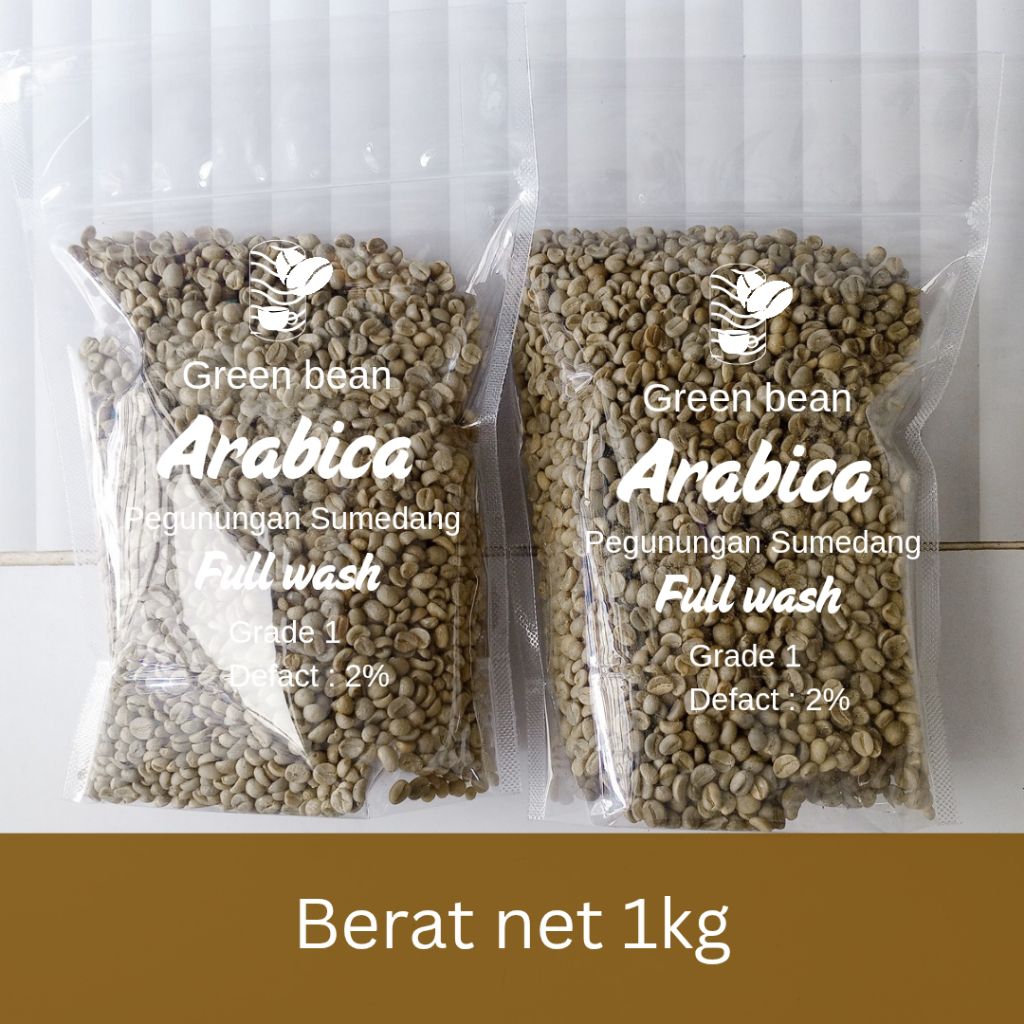 

biji kopi Green bean arabica full wash 1kg