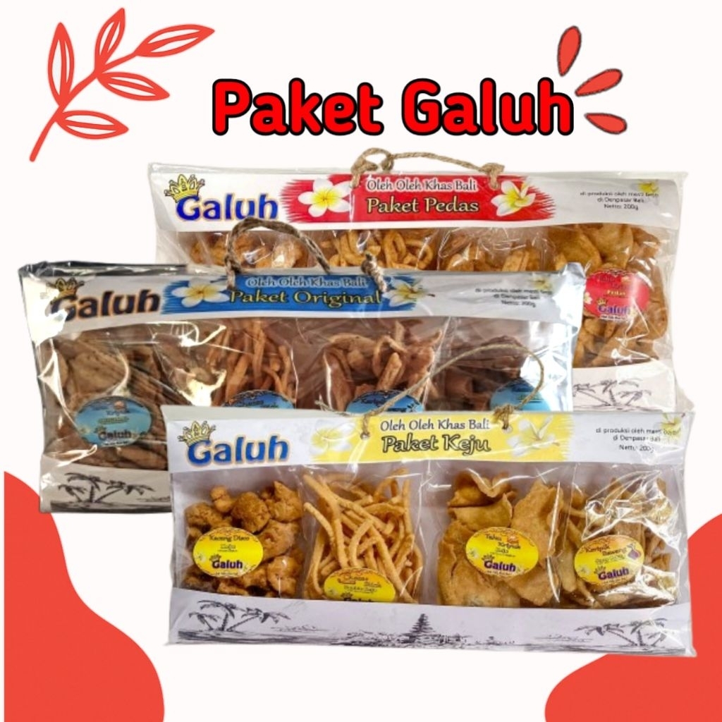 

Paket Cemilan Galuh 200g Halal – Oleh-Oleh Khas Bali | Kacang Disco, Cheese Stick, Keripik Bawang