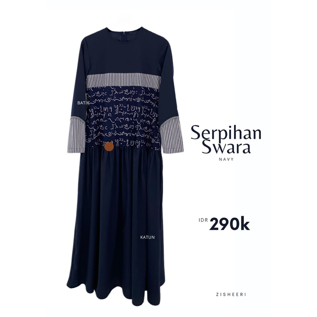 Zisheeri Serpihan Swara Dress | Gamis Katun Zisheeri | Gamis Terbaru Zisheeri | Gamis Muslimah Nyama