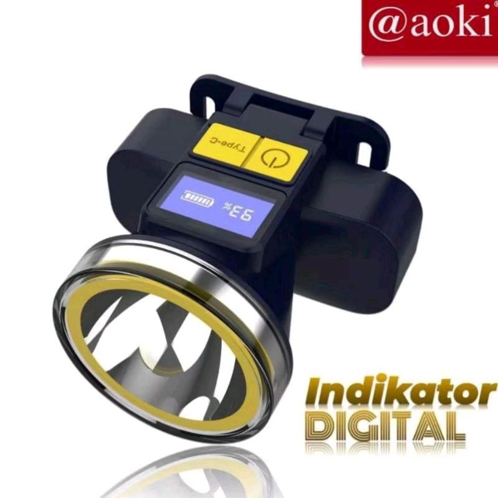 Senter Kepala Aoki Ak 3679P Cahaya Putih Head Lamp Aoki 30 Watt Cahaya Putih