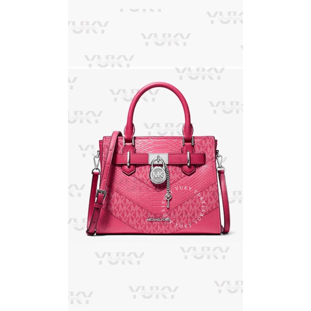 Tas Wanita Branded MICH*EL KO*S MK Hamilton Electric Pink 100% Original