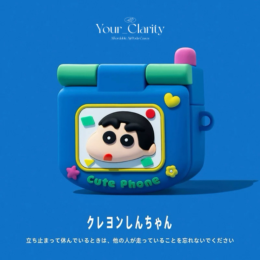 Airpods Case - Pelindung Silikon Protect Cover Airpods Pro 1/2 *SHINCHAN SHINCAN PHONE