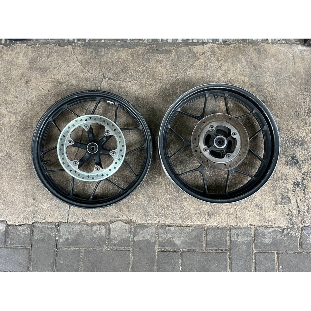 VELG VELK DEPAN BELAKANG HONDA SUPRA GTR 150 ORIGINAL COPOTAN FULLSET