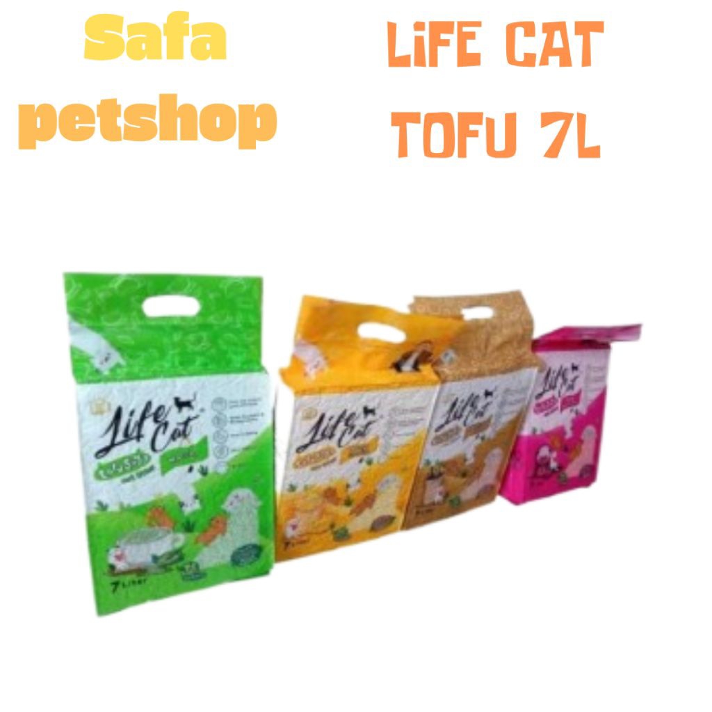 LC TOFU Pasir Kucing Gumpal Wangi Life Cat tofu soya 7 Litter murah lifecat tofu life cat tofu