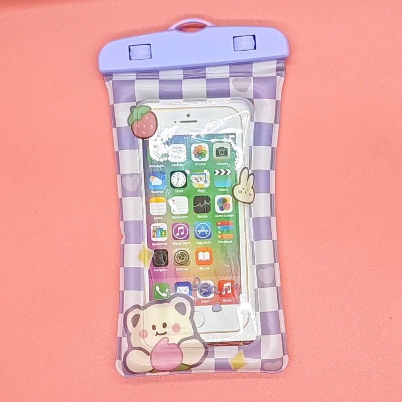 Sq-(GROSIR) Sarung Handphone Anti Air Universal Tas Handphone Tahan Air Waterproof Case Bear