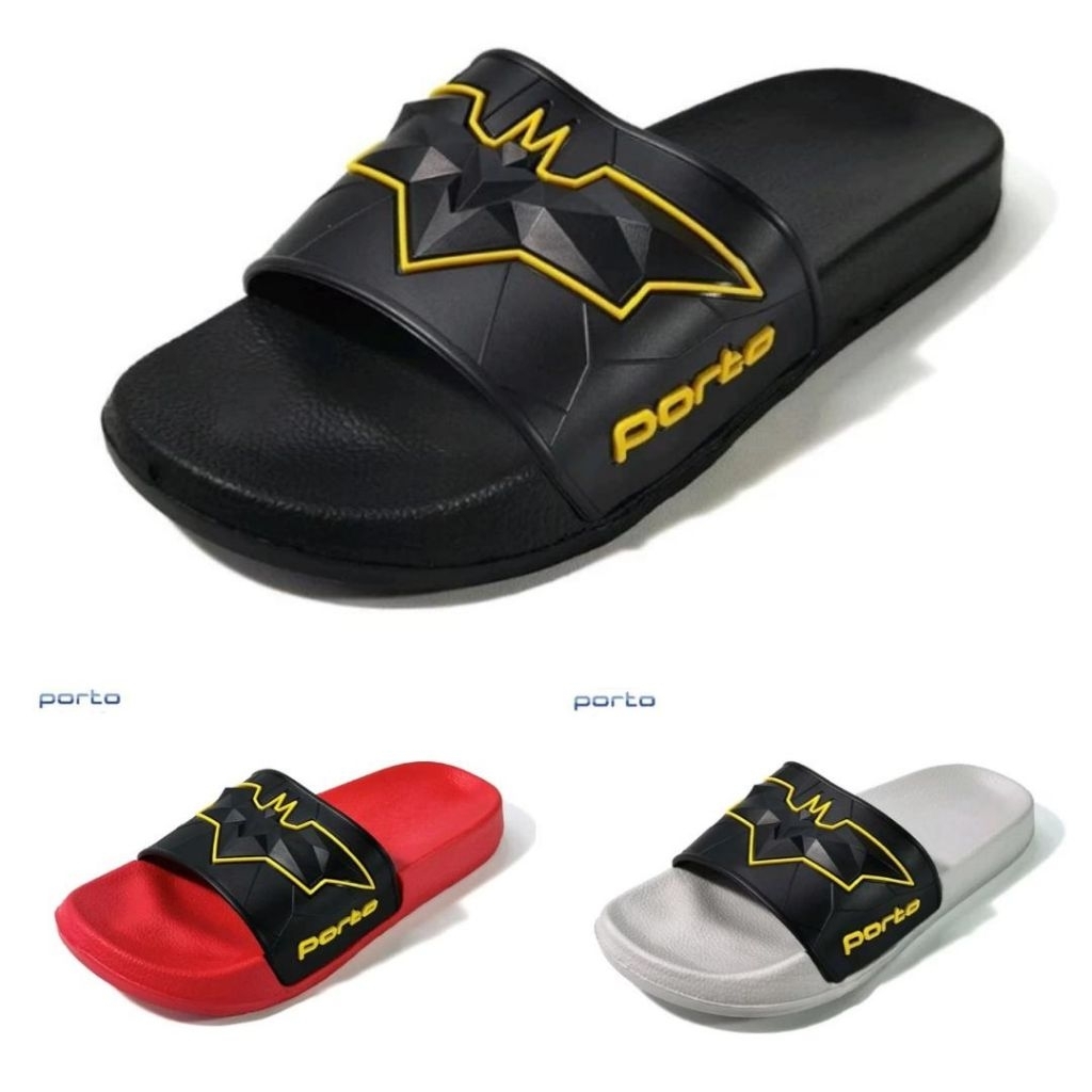 0182, sandal porto, sandal porto anak, sandal porto anak logo Batman, sandal porto anak laki-laki, s