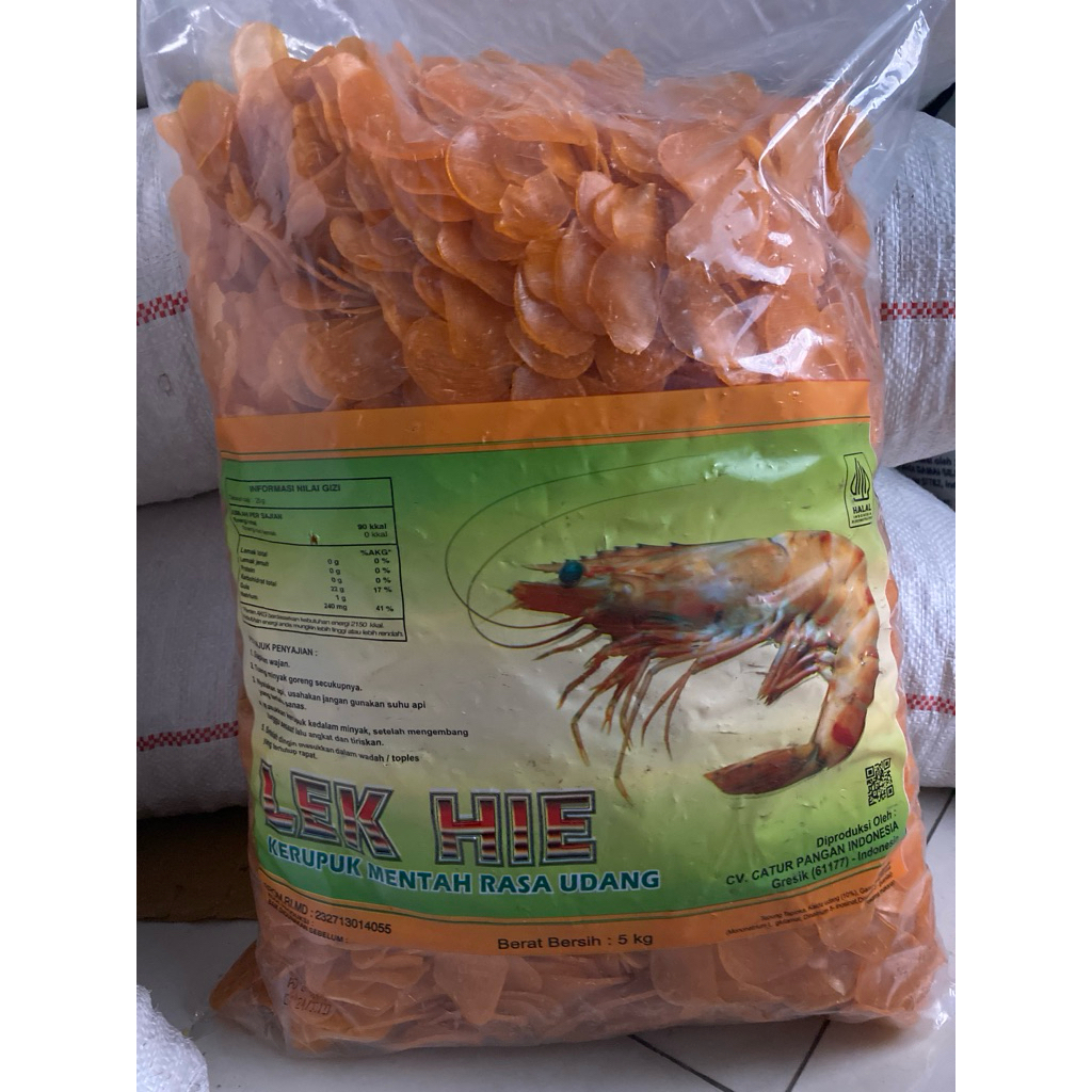 

KERUPUK BAWANG OREN / KERUPUK MENTAH / KERUPUK BAWANG / MERK LEK HIE 5kg