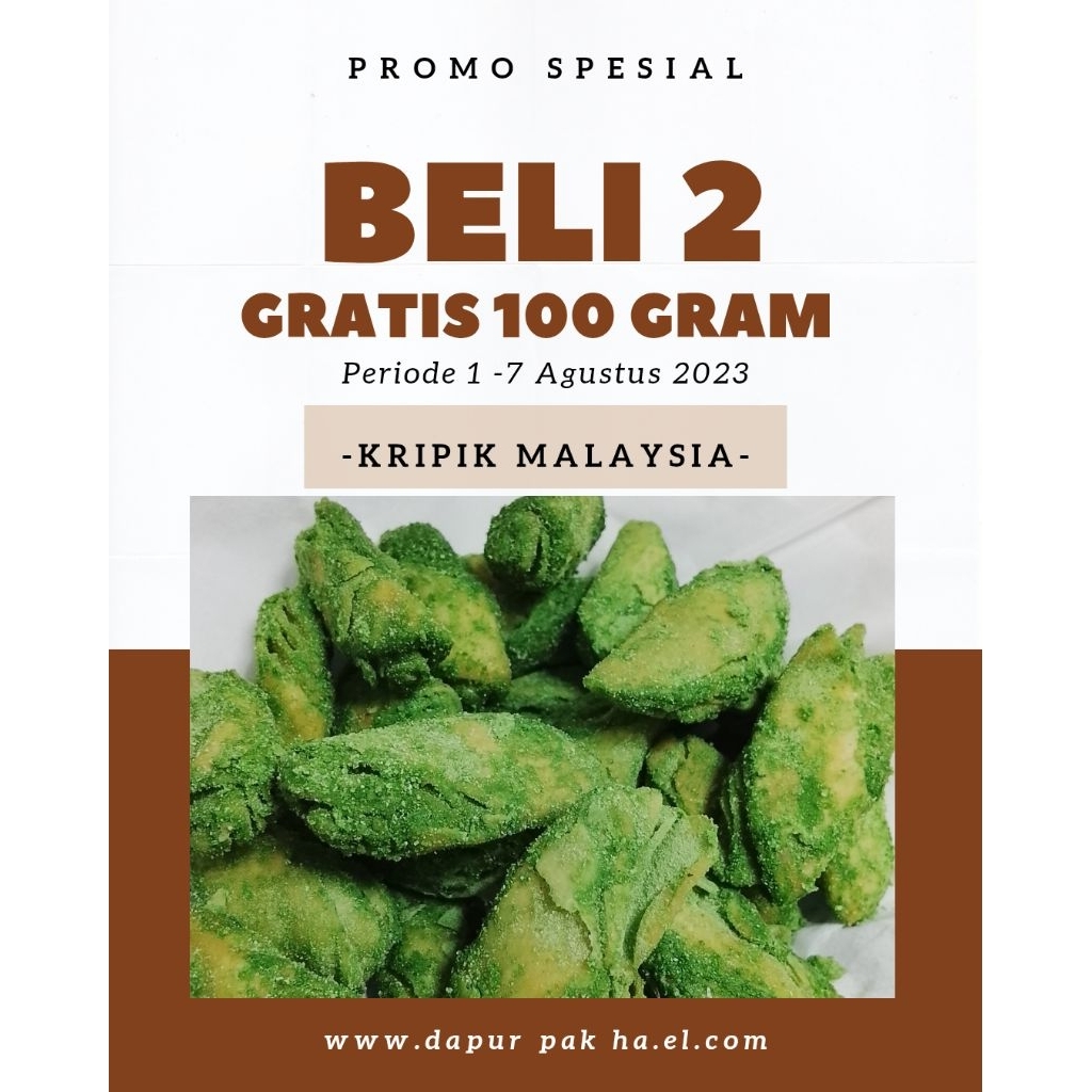 

kripik Malaysia 500 gram rasa Macha