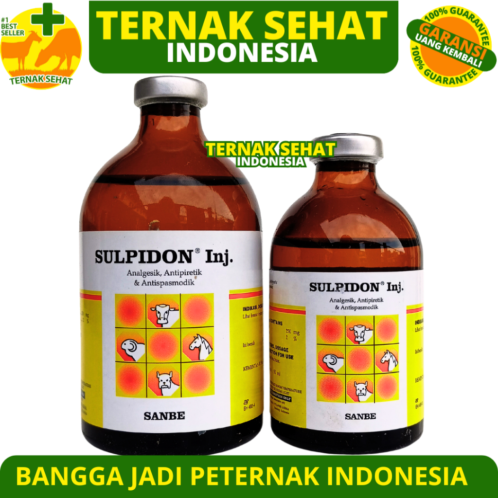 SULPIDON INJ 50ml SULPIDON 100ml - Obat Hewan pereda sakit hewan analgesik antipiretik antispasmodik