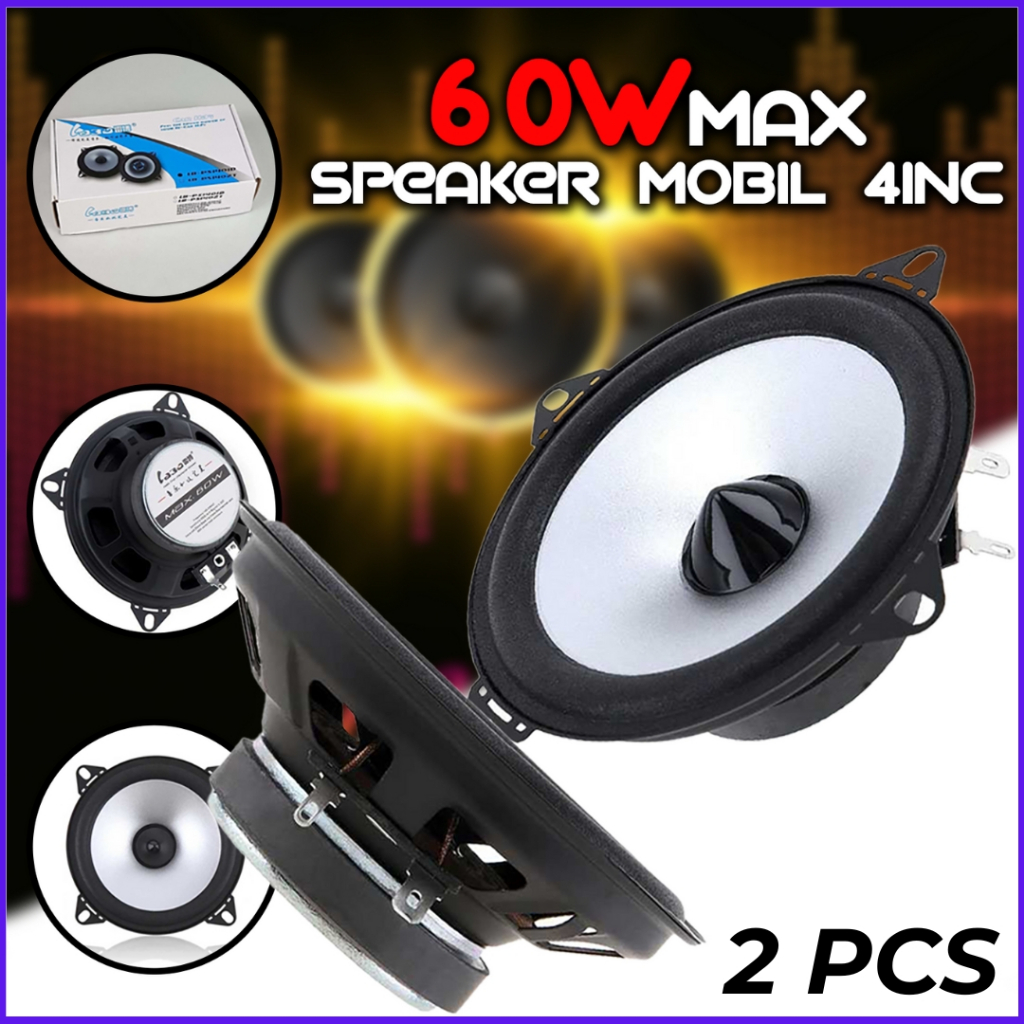 KS COD LaBo Speaker Pintu Mobil Full Bass Audio Subwoofer Car HiFi 4 Inch 60W 2 PCS - LB-PS1401D